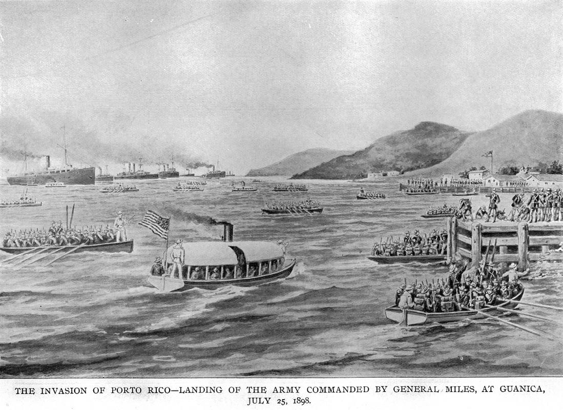 Invasión Guánica 1898 ilustración